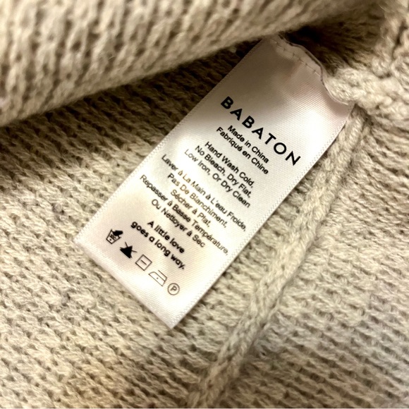 Babaton XXS Mika Wool Sweater Light Gray - Picture 5 of 6